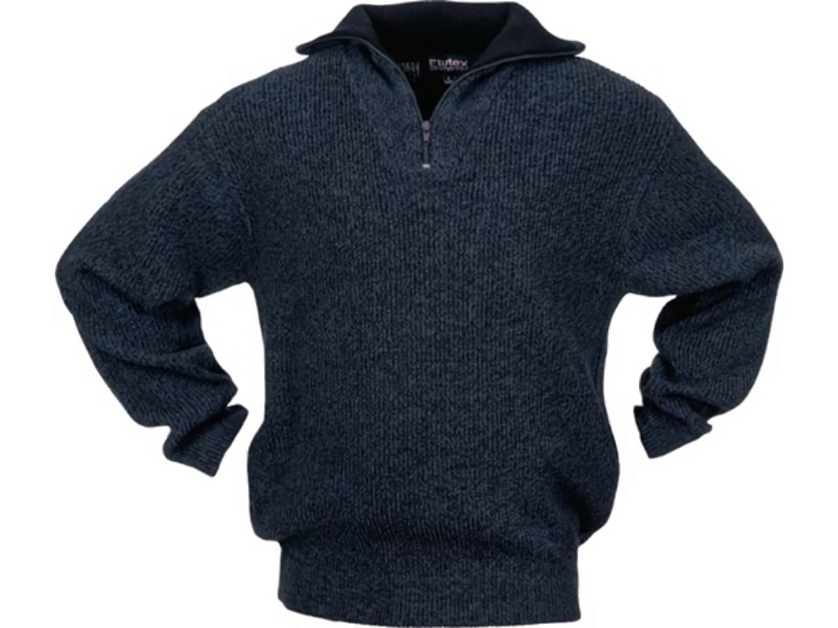 SCHEIBLER 8368-XXL Pullover  Größe XXL schwarz/blau-meliert