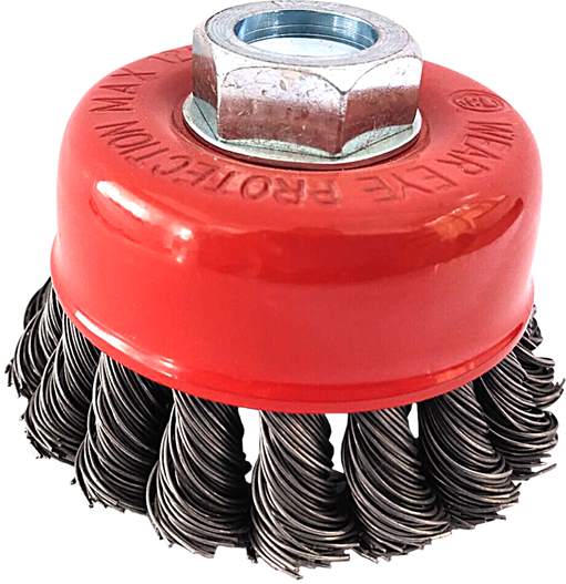 KS Tools 340.0023 Stahldrahttopfbürste 0,5mm, Ø 80mm