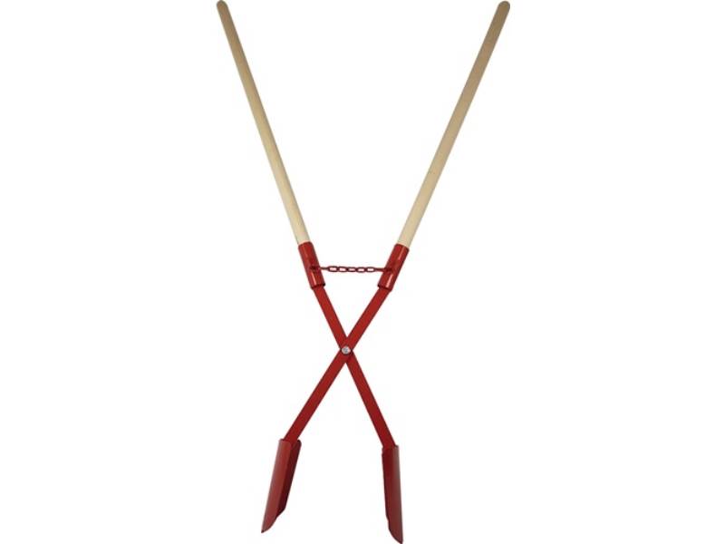 Erdlochausheber Gr.1 200 x 150/110 mm mit 2 Eschenstielen, Stiellänge 750 m