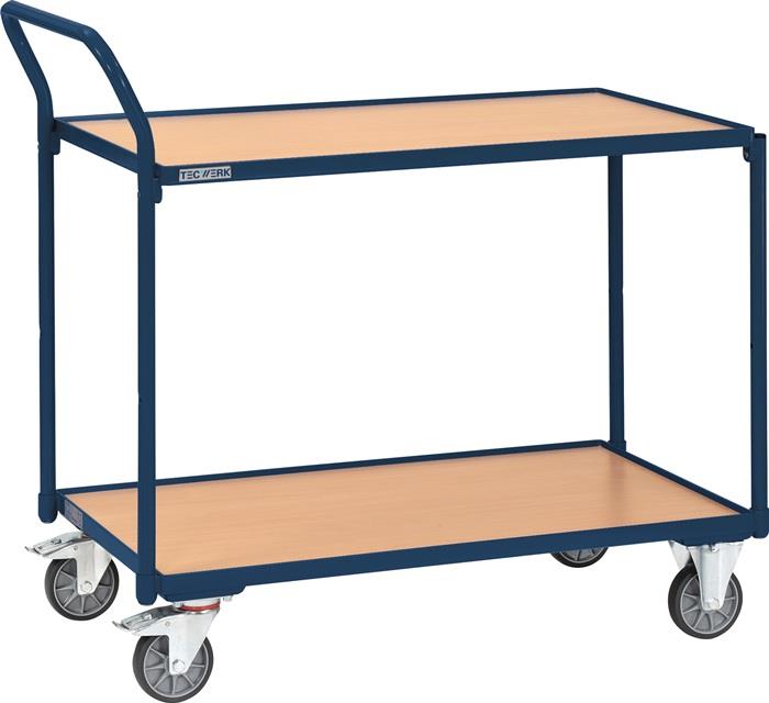 TECWERK 2000444129 Tischwagen 2 Ladeflächen L1000xB600mm saphirblau Trgf.300kg B