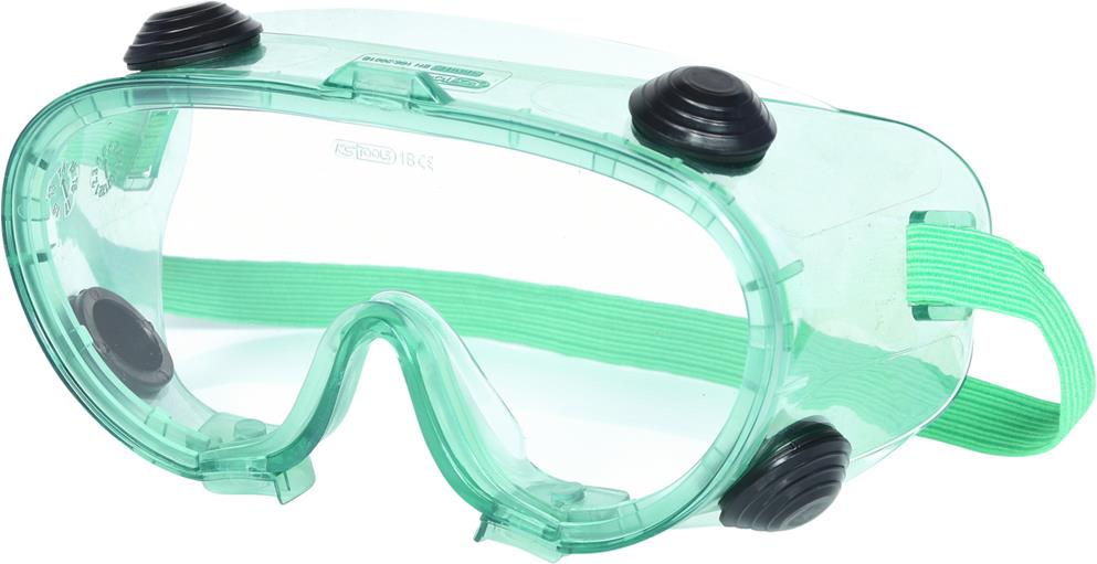 KS Tools 310.0112 Schutzbrille mit Gummiband-transparent, CE EN 166
