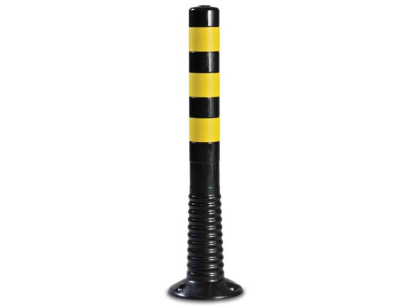 12222SG Sperrpfosten  Kunststoff schwarz/gelb Ø 80 mm zum Aufschrauben Höhe übe