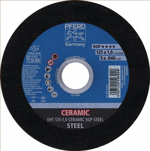 PFERD TOOLS 61312510 Trennscheibe Ceramic SGP Steel D125x1mm gerade Stahl Bohrun