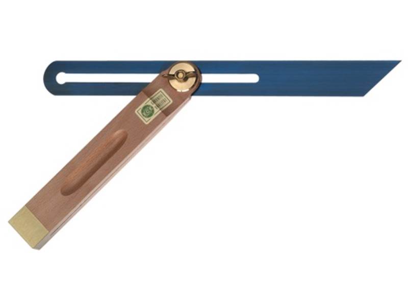 ECE 407 Schmiege  Schienenlänge 300 mm Messing Buchenholz