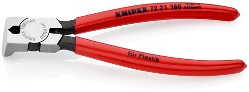 KNIPEX 72 21 160 Seitenschneider für Kunststoffe  Länge 160 mm Kopf poliert 85°