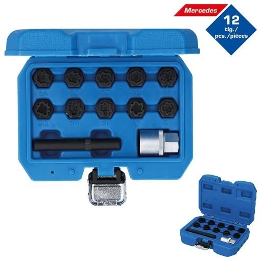 Brilliant Tools  BT691210 Felgenschloss-Sortiment für Mercedes, 12-tlg.