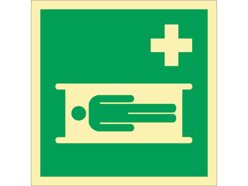 Rettungszeichen L148xB148 mm Krankentrage Folie