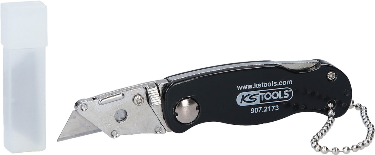 KS Tools 907.2173 Klappmesser mit Gürteltragekette, 97mm
