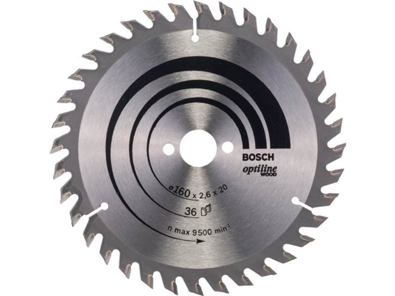 BOSCH 2608640597 Kreissägeblatt PRO Wood Außen-Ø 160 mm Zähnezahl 36 WZ Bohrung
