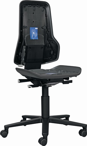 BIMOS 9563-9999-3278 Arbeitsdrehstuhl Neon Rollen ohne Polsterelement grau 450-6