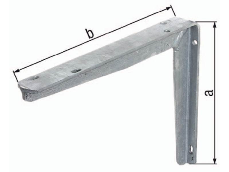 GAH 800819 Konsole  Länge 550 mm Höhe 300 mm Stahl roh feuerverzinkt Tragfähigke
