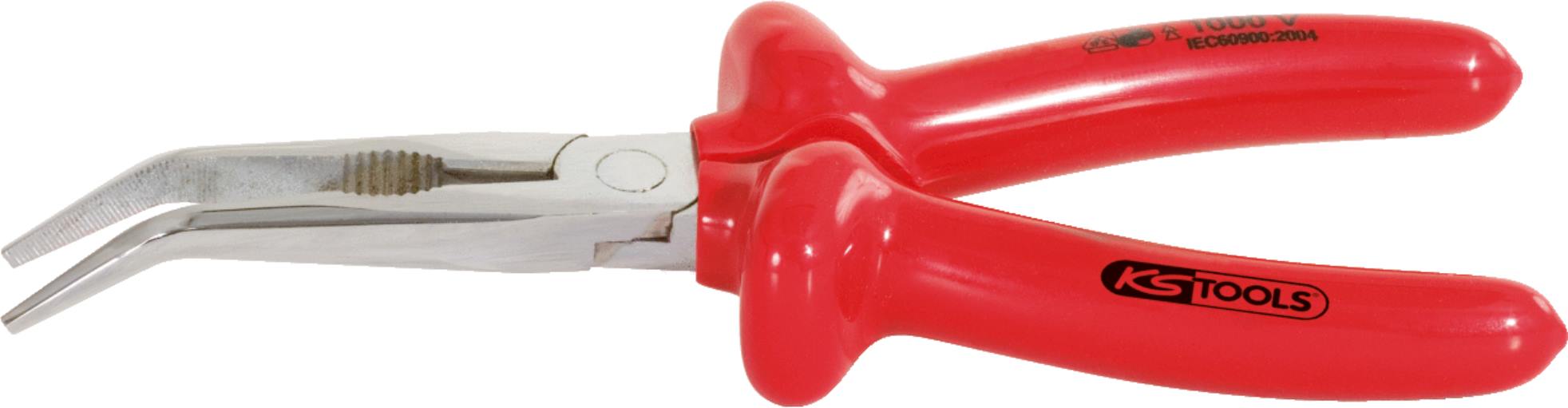 KS Tools 117.1294 1000V Flachrundzange, gebogen, 160mm