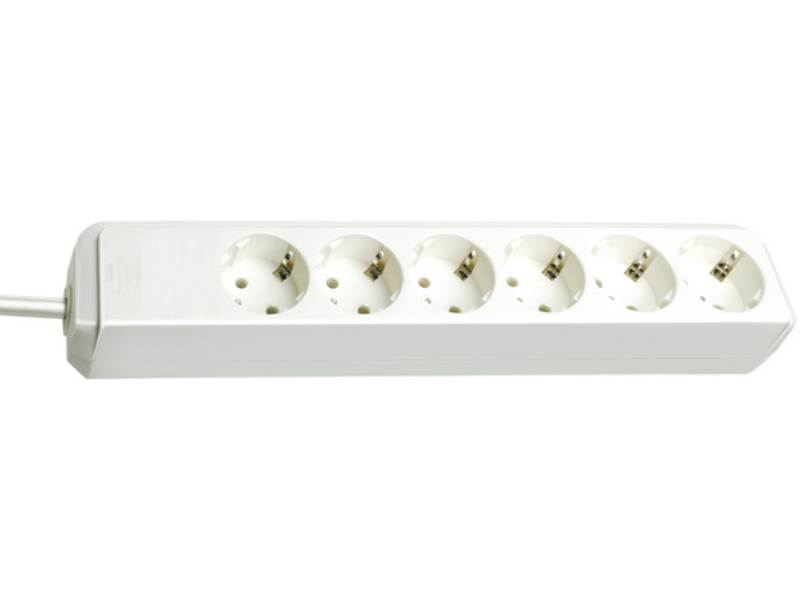 BRENNENSTUHL 1159420015 ECO-Line 6F.weiss Mehrfach-Steckdosenleiste