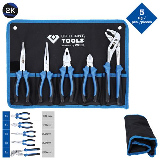 Brilliant Tools  BT060005 Zangen-Satz, 5-tlg