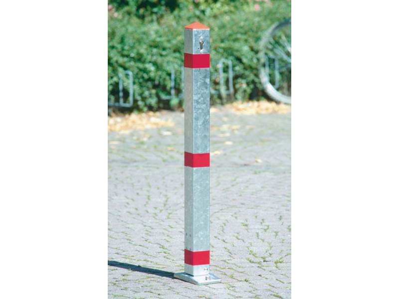 AS-125 Sperrpfosten Stahl silber kippbar, zum Aufdübeln