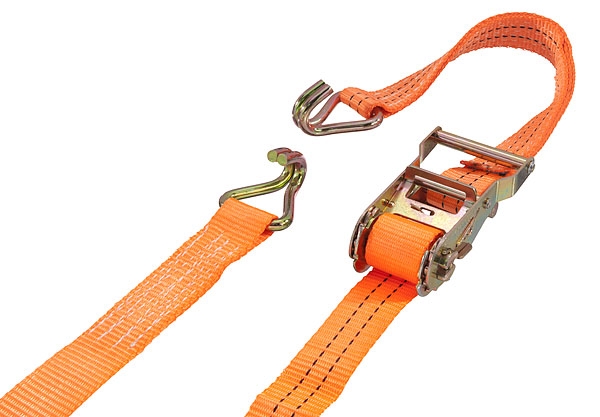 Gr .2 Meter RATSCHEN-ZURRGURT, 2-TEILIG MIT SPITZHAKEN orange CARGO LASHING BELT