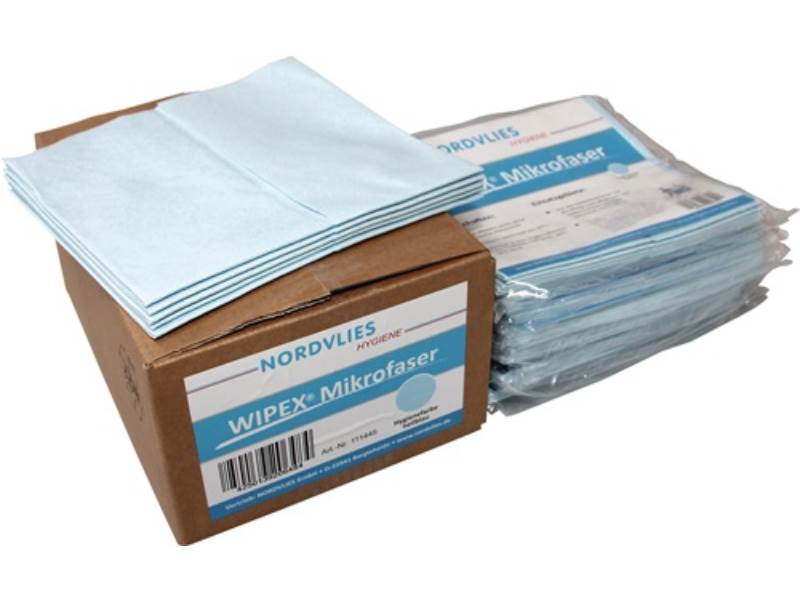NORDVLIES 110445 Mikrofaser-Wischtuch  blau L400xB380ca. mm Vliesstoff