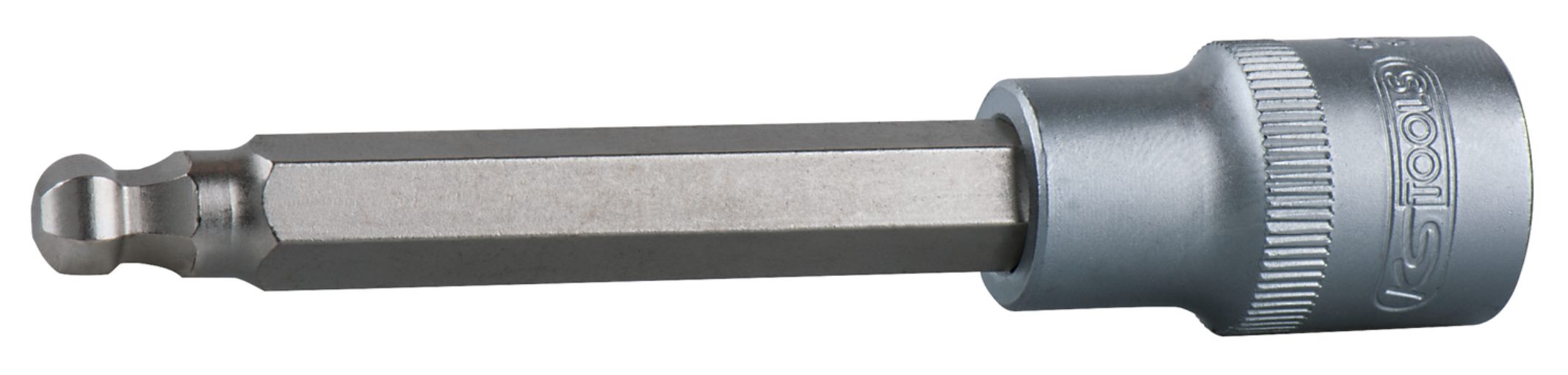 KS Tools 911.1660 1/2'' Bit-Stecknuss Innensechskant mit Kugelkopf, lang, 10mm