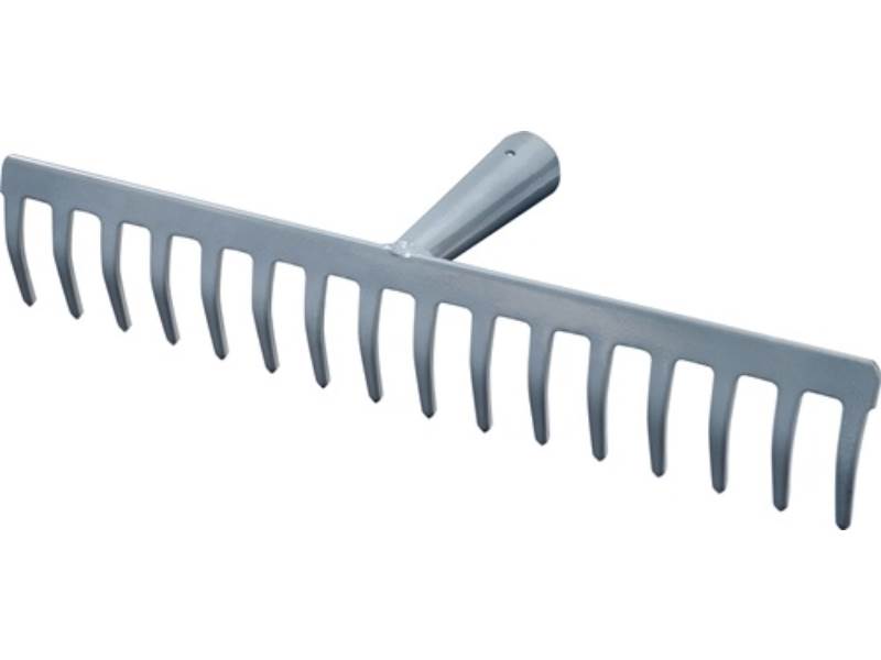 Straßenrechen Arbeitsbreite 395 mm Zinkenlänge 55 mm, 16 Zinken mit konischer