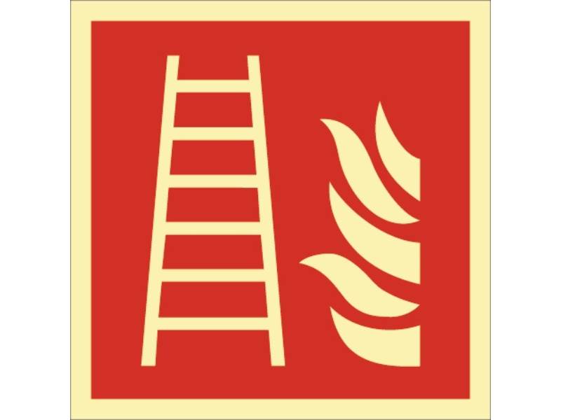 Brandschutzzeichen L148xB148 mm Leiter Folie