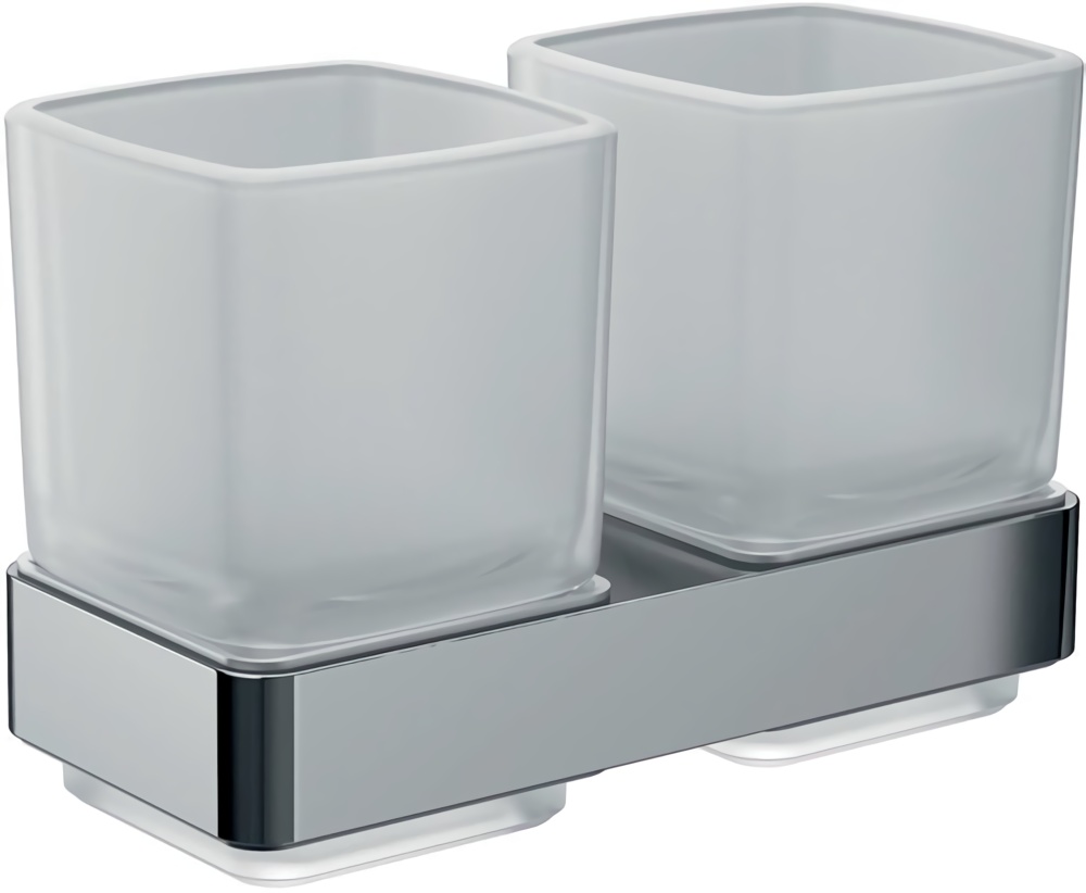 EMCO 052500100 Doppelglashalter loft 157x100x99 mm chrom Kristallglas satiniert