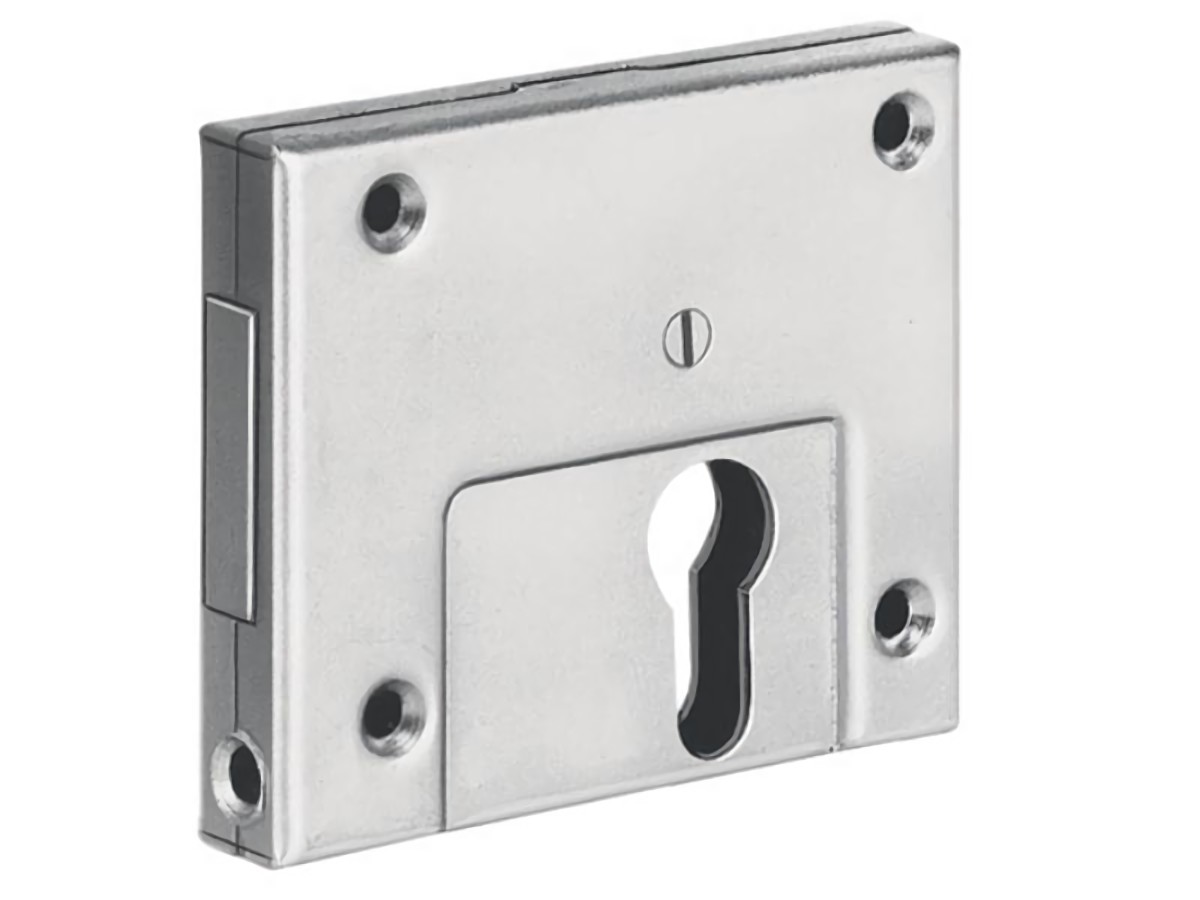 AMF 11262 Riegelschloss 49 DIN links / rechts BB mit Winkelschließblech 60 mm