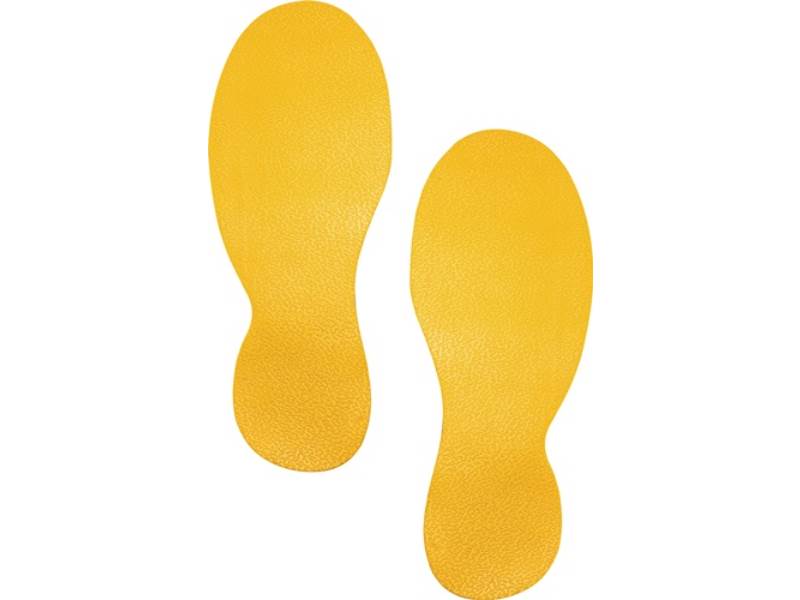 DURABLE 172704 Stellplatzmarkierung  Form Fußabdruck selbstklebend signalgelb 10