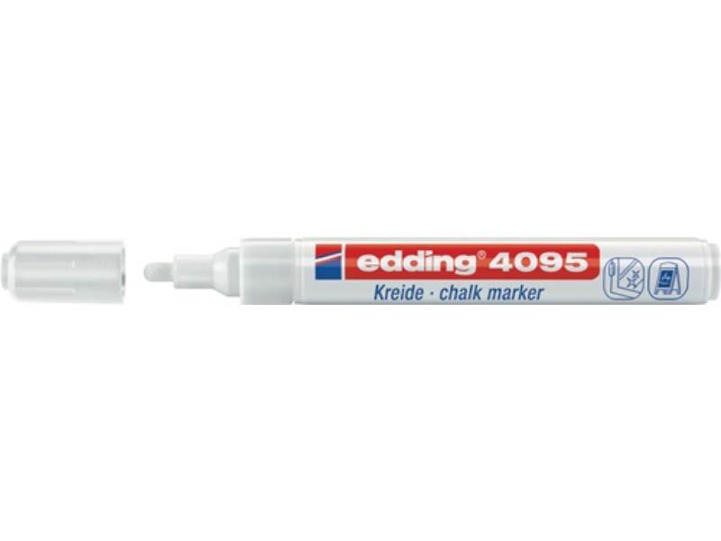EDDING 4-4095049 Kreidemarker 4095 weiß Strichbreite 2-3 mm Rundspitze