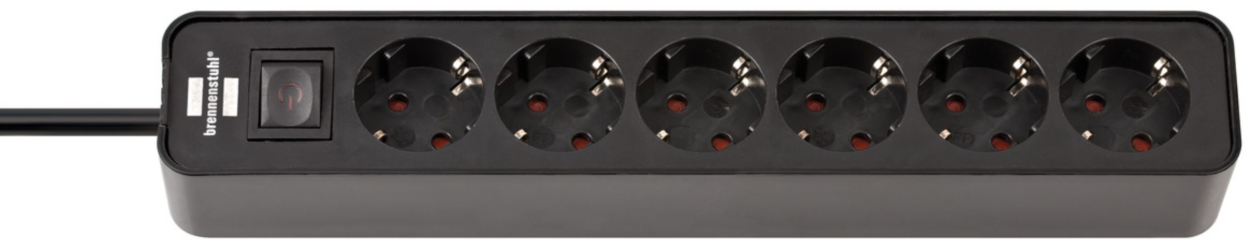Brennenstuhl 1153260000 Ecolor 6fach schwarz/schwarz Steckdosenleiste