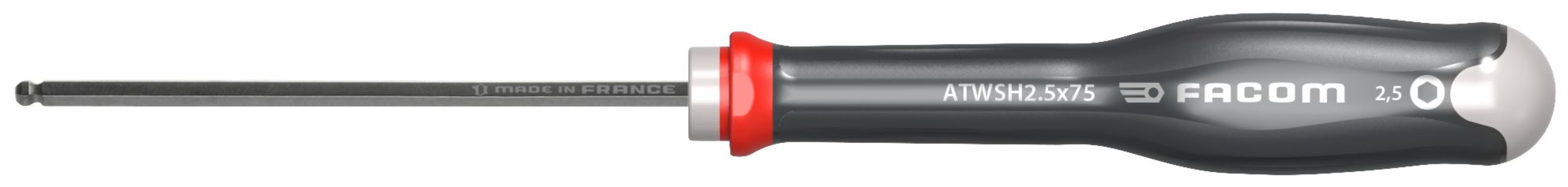 Facom ATWSH2.5X75 Stiftschluessel 6-Kant mit Heft 2,5mm