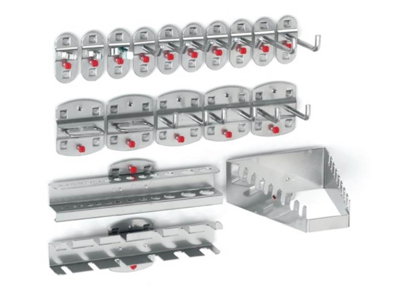 RASTERPLAN 4027.04.0001 Werkzeughalter  18-tlg. 7 Haken/3 Doppelhaken/3 div. Hal