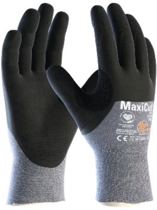ATG® Schnittschutz-Strickhandschuh MaxiCut® Oil (44-505) blau/schwa. 2483 Gr.10