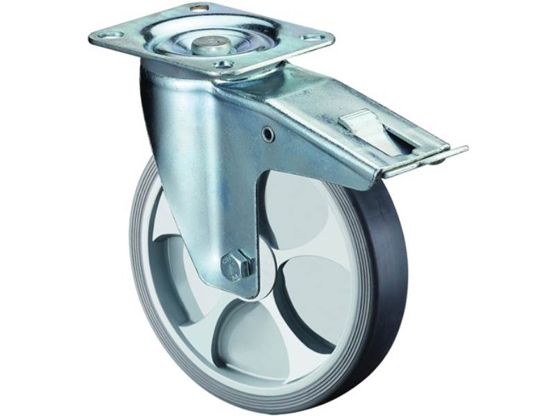 BS ROLLEN L420.B44.081 Lenkrolle mit Totalfeststeller  Rad-Ø 80 mm Tragfähigkeit