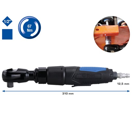 Brilliant Tools  BT160600 1/2'' Druckluft-Ratsche, 67 Nm