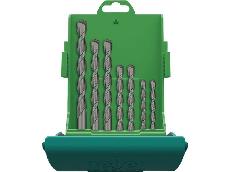 HELLER 16884 Beton-/Steinbohrer-Satz ProConcrete 7-teilig Ø 4 / 5 / 2 x 6 / 8 /