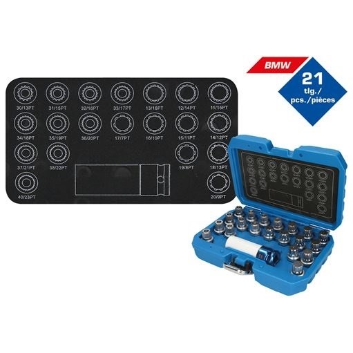 Brilliant Tools  BT691230 Felgenschloss-Sortiment für BMW, 21-tlg.