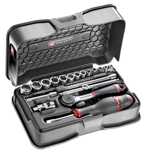 Facom R.161-3P6 Steckschluessel-Set 1/4 R.161B, 19-tlg