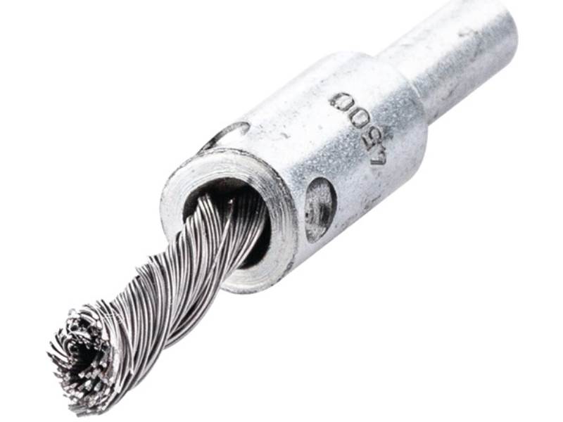 LESSMANN 451258 Pinselbürste  Ø 10 mm Schaft 6 mm Drahtstärke 0,25 mm Stahl 4500