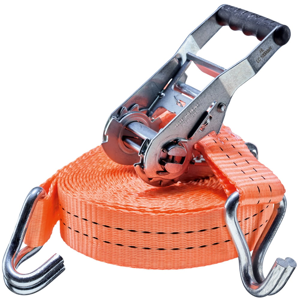 Gr .8 Meter RATSCHEN-ZURRGURT, 2-TEILIG MIT SPITZHAKEN orange CARGO LASHING BELT