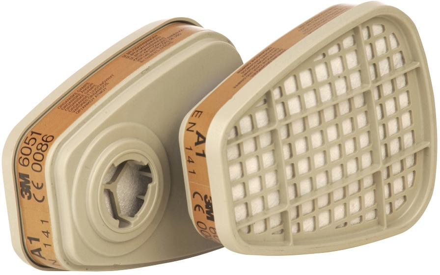 3M 6051 Filter A1  Bajonett-Anschluss für Serie 6000, 7000+7500