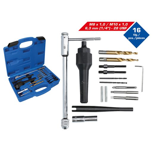 Brilliant Tools  BT561030 Glühkerzen-Ausbau- und Gewinde-Reparatur-Satz, 16-tlg.