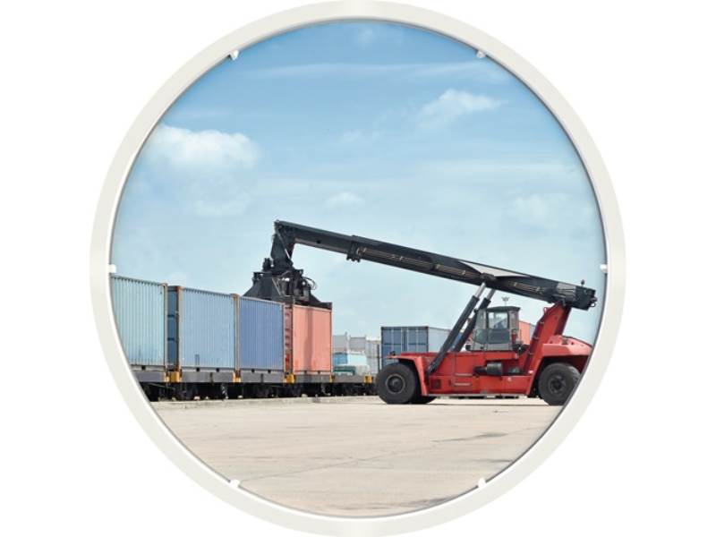 ED-U 80 Verkehrsspiegel D.800 mm Kunststoff, weiß  22 m