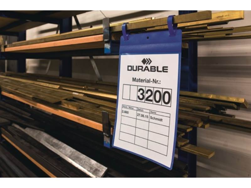 DURABLE 50Stück Dokumententasche B297xH210 mm DIN A4 quer mit 2 Laschen