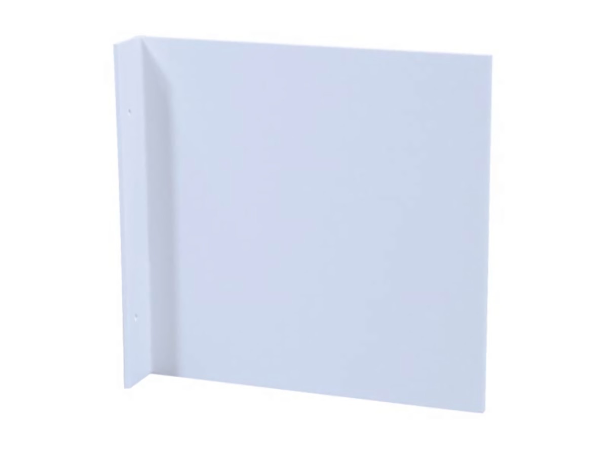 Fahnenschild L148xB148 mm blanko weiß für Folienschilder Kunststoff