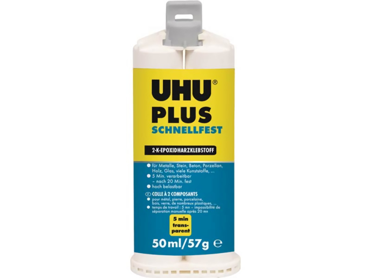UHU 45740 2K-Epoxidharzklebstoff PLUS SCHNELLFEST 57 g farblos