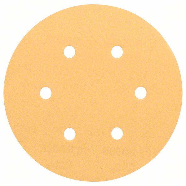 Bosch 2608607834 Schleifblatt C470, 150 mm, 60, 6 Löcher, Klett, 50er-Pack