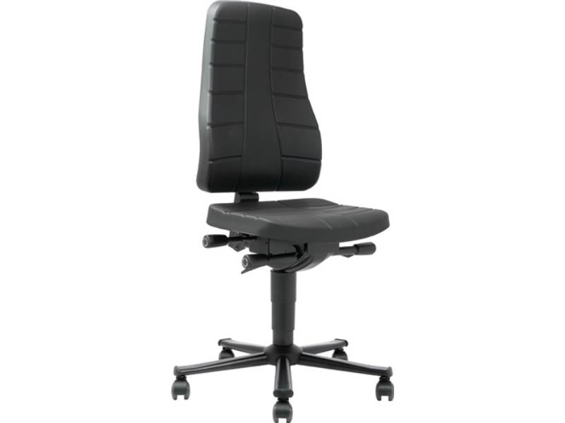 BIMOS 9643-2000 Arbeitsdrehstuhl Highline Rollen Integralschaum schwarz 450-600