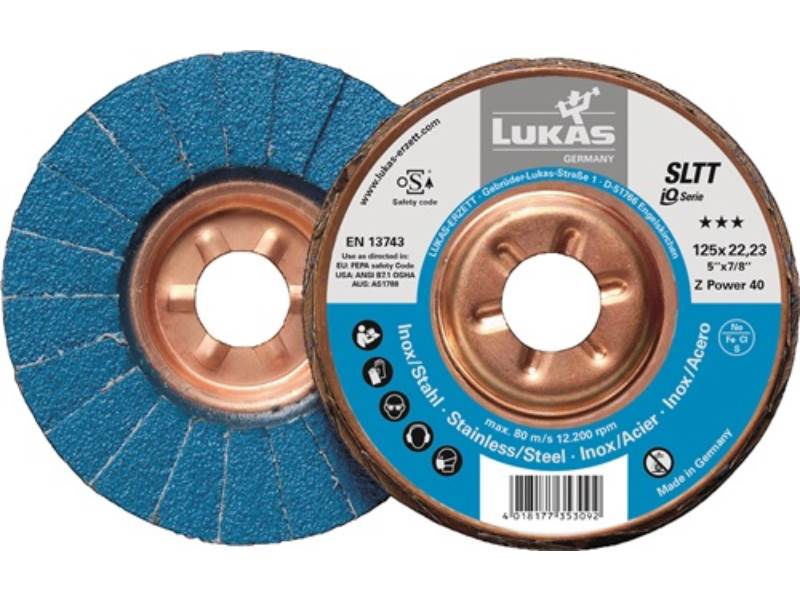 LUKAS A27201250400045A Fächerscheibe SLTT Z Power D. 125 mm Körnung 40 flach INO