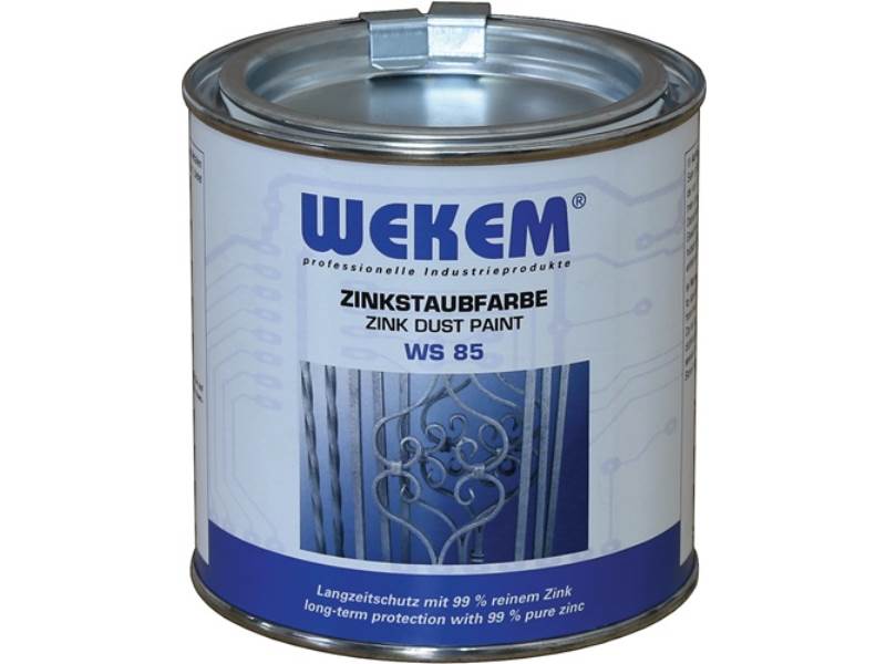WEKEM 0314000850800 Zinkstaubfarbe WS85 dunkelgrau, metallisch matt  375 ml