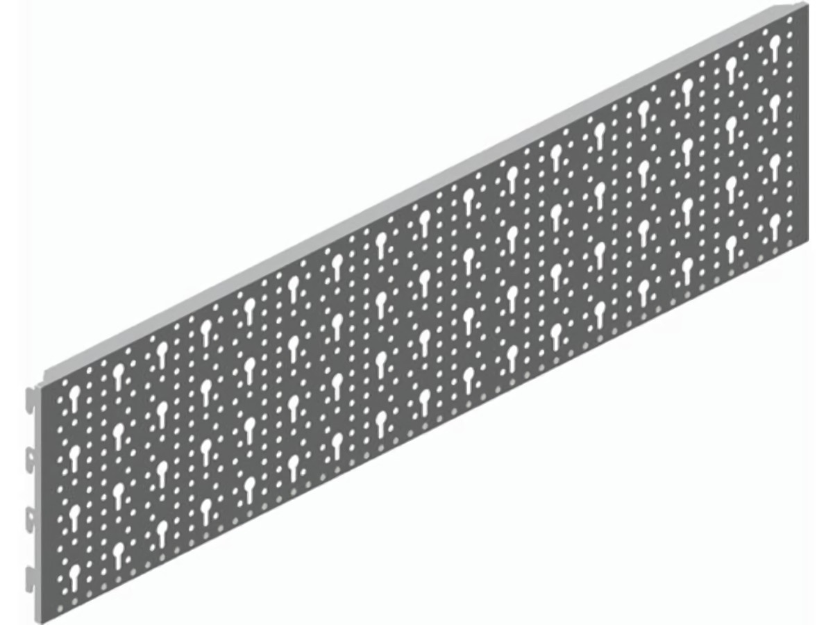 ALFER ALUMINIUM 11400-00004 Stahl-Lochplatte  Stahl weiß  Länge 800 mm Breite 20